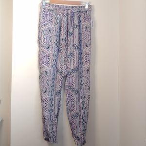 Joe Boxer Tie Waist Aztec Print Pant Large